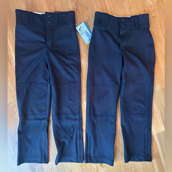 NEW CHAMPRO Pair Of Open-Bottom Loose-Fit Baseball Pants Black Youth XS - Picture 6 of 6